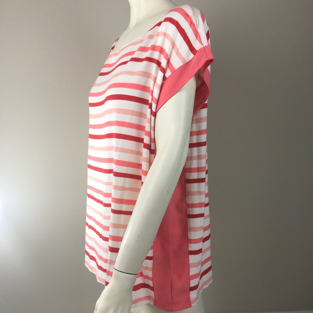 Coral Striped Shirt Size Xl - Picture 4 of 5